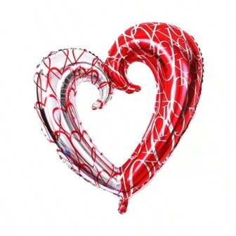 1 pièce Ballon d'amour romantique - Ballon de nounours de dessin animé irrégulier, ballon en feuille d'aluminium de nounours étreignant l'amour pour la décoration de la chambre de la Saint-Valentin, ballon en feuille d'aluminium en forme de cœur - idéal pour les propositions et la décoration de fête, fête des mères