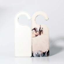 1pc Customized PU Leather Door Hanger Tag, DIY Picture & Text Single Side Printed Door Plate, Suitable For Hotel, Meeting Room, Do Not Disturb Door Knob Hanger
