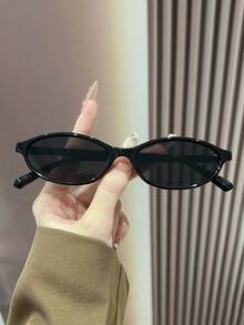 2 Pairs Women's Oval Small Frame Retro Fashion Glasses, High-End Street Photography Style Multifunctional Glasses, Suitable For Various Occasions - Multicolor - View 2