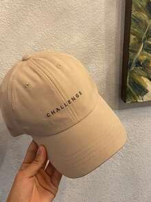 Gorra de béisbol a juego para pareja con bordado de letra, protección solar para exteriores con cierre a presión - Multicolor - Ver 9