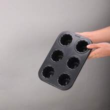 CHEF MADE 1 个 6 CPU 不粘 CANNELE 模具（黑色） - 黑色 - 查看 7