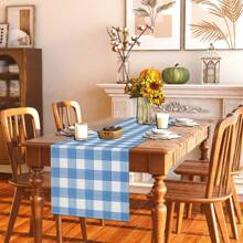 Watercolor Multicolor Buffalo Plaid Table Towel Plaid Tablecloth Farmhouse Spring And Summer Easter Home Kitchen Dining Table Decoration