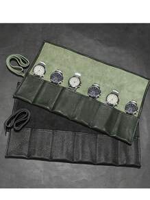 95AB Carrying Case For Mechanical Watches, Travel Watch Protector With Soft Protective Lining, Sturdy Stand Summer For Women Storage Organizer Gift Wedding Back To School