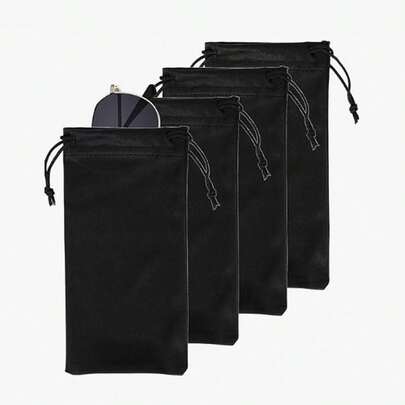 10pcs Microfiber Sunglasses Bags, Glasses Pouches With Drawstring, Ultra-Soft Fiber Sunglasses/Eyeglasses Storage Bags