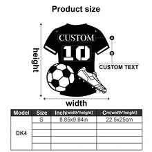 1件可定制金属足球运动员墙饰 - 个性化足球运动员剪影，可定制姓名 - 复古运动风墙挂，适用于客厅、卧室、办公室、房间、儿童房、家庭家居装饰 - 送给体育迷的独特生日礼物 - 装饰品、墙饰、房间装饰、客厅装饰、卧室装饰、浴室装饰、厨房装饰、家居装饰，Poetcore - 彩色 - 查看 26