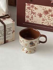 280ml/9.4oz Ceramic Coffee Cup With Adorable Animal Patterns, Forest Series, Suitable For Latte, Cappuccino, Milk, Etc. - Multicolor - View 13