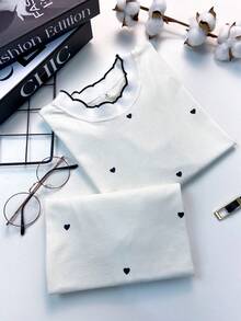 Women's T-Shirt Babylook T-Shirt With Lurex Collar - My Beloved - Kem - Xem 1