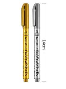 4 pezzi Pennarelli metallici, impermeabili e anti sbavatura a base di olio per arte, artigianato, pittura, riparazione pneumatici