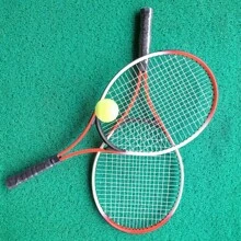 1 Large & 1 Small Aluminum Alloy Tennis Rackets, Durable High Elasticity, With 1 Tennis Ball, Family Set, Professional Tennis Rackets For Matches & Training