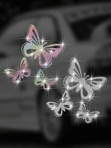Shiny Butterfly Stickers, Beautifully Designed To Create A Captivating Fluttering Butterfly Effect On Vehicle Body - one-size - View 9