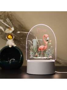 1 szt. Spersonalizowany prezent z 26 literami przedstawiającymi dinozaury i inne zwierzęta, idealny dla chłopców, dziewcząt lub przyjaciół. Lampka nocna LED z efektem świetlnym 3D, ciepłe światło, prezent urodzinowy, oświetlenie dekoracyjne, lampka biurkowa, oświetlenie nocne. Nadaje się na Walentynki, jako dekoracja walentynkowa. Wodoodporny, odporny na pleśń, modny.