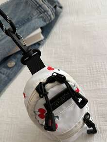 迷你小袋帆布零钱包，旅行战术包，适用于 、耳机、Galaxy Buds、硬币、钥匙、纸币 - 斑马纹、豹纹、奶牛纹、樱桃纹、雏菊纹