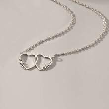 Colar com nome personalizado de família com vários corações e nome de criança, colar personalizado para mãe, presente de dia das mães para esposa