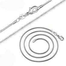 1MM 925 Sterling Silver Chain Fashion Sliver Necklace High Quality Snake Chain For Men And Women