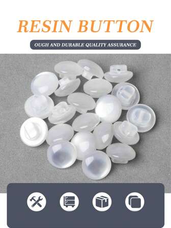 20 件珍珠柄纽扣，ABS 树脂缝纫纽扣，DIY 纽扣，适用于西装、衬衫、连衣裙