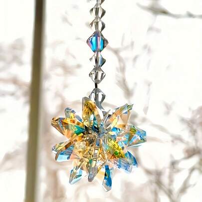 Rainbow Crystal Sun Catcher - Perfect Gift For Her, Ideal For Window & Office Decor, Glass Craft Supplies