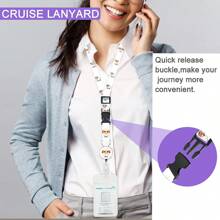 2 Packs Stretchable Sheep Pattern Lanyards & Waterproof ID Holders, Retractable Reel Badge Card Clips, Holiday Essentials & Basic Accessories