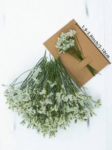 50/100 piezas/caja, Flores artificiales blancas mini secas de gypsófila (respiración de bebé) para rellenar jarrones de boda, hogar, oficina, fiesta, jardín, manualidades con tarjetas, decoración DIY (no incluye tarjeta de papel)