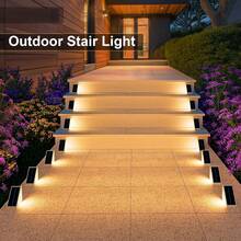 Solar Stair Lights 6 Pack, Solar Step Lights Outdoor Waterproof IP67, LED Outdoor Step Light,Outdoor Light Decor For Garden Stair, Deck, Front Step, Front Porch, And Patio - 2PCS - View 6