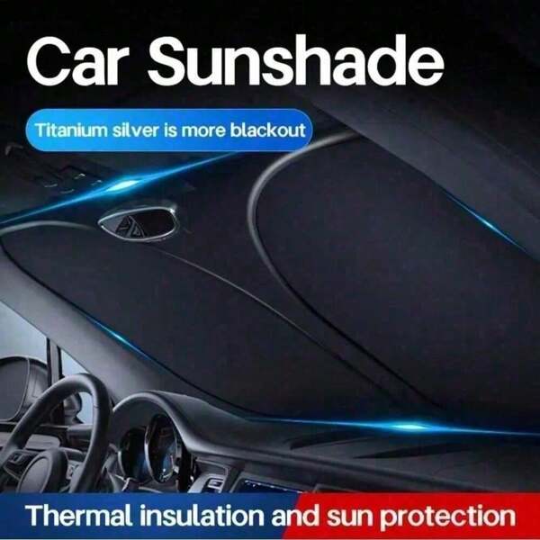 Large Car Sunshade, Windshield Car Sunshade, Car Front Windscreen Heat Insulation Sunshade Cloth 145*80cm/57*31.5in