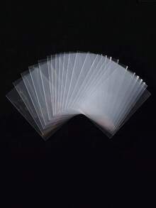 100pcs/50pcs透明无酸CPP保护套（56*87mm/63.5*88mm）高透明度明星收藏专辑保护膜、Kpop、照片保护套、保护膜、3英寸交易卡和全息电影相册胶水、透明塑料卡夹、便携式卡夹、高透明度卡夹、简易便携式PP卡夹、防刮小卡片保护膜、明信片保护双面膜、爆米花两种尺寸适用于明星专辑、银行卡、CD、照片、驾驶执照 - 彩色 - 查看 7