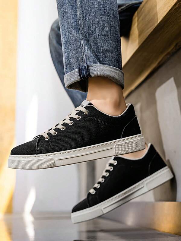 Atmungsaktive, modische Sneakers mit hoher Sohle und lässigem Kunstdesign für Herren Große Größen, geeignet für alle Jahreszeiten