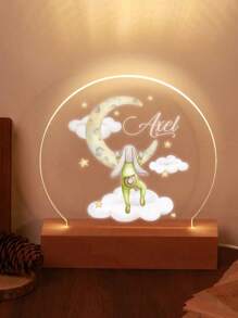 1pc, Custom Personalized Name Night Light, Custom Birthday Gift, Custom Friend Gift, Custom Bedroom Decoration, Custom Party Decoration, Party Decoration, Custom Bunny Night Light, Valentine's Day Gift Back To School