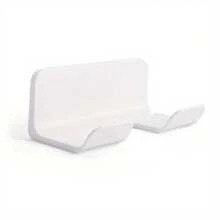 1 Pc Wall-Mounted Hair Dryer Holder And Bathroom Organizer Rack - Durable Plastic Storage Rack, Stylish Design, Suitable For Neat And Tidy Bathroom Organization, Storage