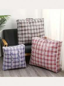 Bolsas extra grandes para lavandería, compras, almacenamiento y mudanzas con cremallera y asas, en azul, rojo y negro. Bolsas de viaje durables a cuadros para ropa, lavandería, ropa de cama, mudanza, limpieza del armario y decoración navideña. Bolsas de patrón de piel de serpiente, bolsas tejidas, resistentes a la humedad y a las manchas