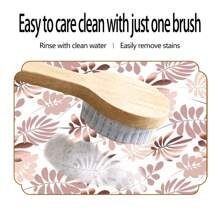 1pc Floral Pattern Coffee Maker Dish Drying Mat - Diatomaceous Earth Printed Drain Mat, Kitchen Counter Mat, Utensil Mat - Dish Drying Mat, Soft Diatomite Suitable For Kitchen Counter, Applicable For Coffee Makers, Espresso Machines, Etc.