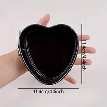 1pc Heart Detachable Bottom Baking Pan (4.13''), Nonstick Baking Pans Spring Form For Cheesecake, Fried Eggs, Pudding Mold, Cake MoldTier, Wedding Cakes, And More - Removable Bottom, Leakproof Bakeware Sets, Baking Tools, Kitchen Accessories - Grey - View 3
