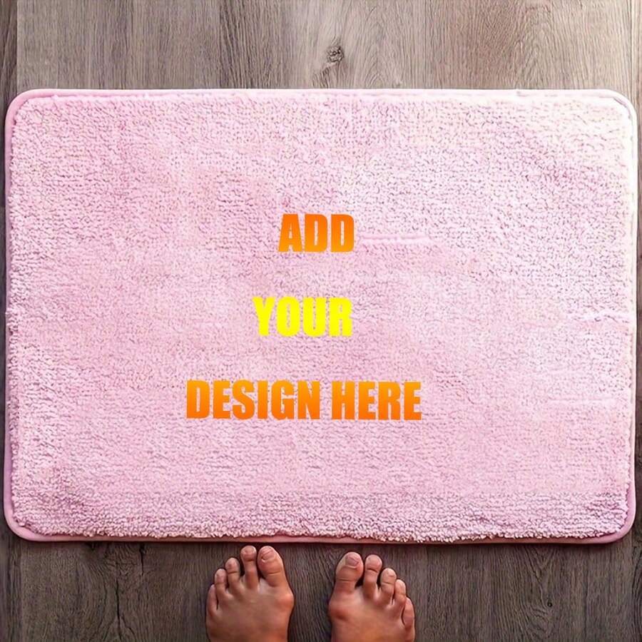 Customized Non-Slip Bath Mat - Machine Washable, Suitable For Bathtub, Shower, Bedroom - Cute Pink Decorative Rug