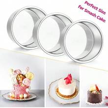 4inch Small Pan 3-Piece Set, Stainless Steel Mini Round Smash Baking Pan, And Healthy, Mirror Finish, Dishwasher - 4 inch (Bộ 3) - Xem 5