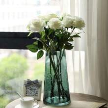 11 roses blanches artificielles et élégantes avec de longs tiges. Convient pour les compositions florales et la décoration intérieure. Cadeau romantique parfait pour le mariage, la Saint-Valentin, l'anniversaire et la fête des mères, sans vase