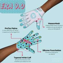 ERA 9.0 Mens Football Glove Game Over Large