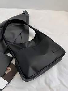 新款夏/秋季欧美风百搭女包，2025秋冬新款女包大容量水桶包单肩包手提包宽肩带托特包 PU 皮革女包，学院风，Y2k 包，波西米亚风，淑女，情侣，适合学校旅行，工作和办公室，周末和假日，情人节，时尚，简约，度假，假日，夏季，海边，沙滩包，假日必备品，旅行包