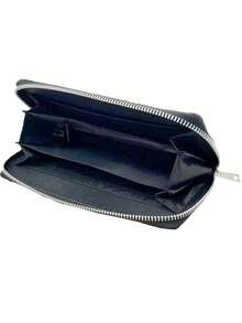 Fashionable Long Zipper PU Wallet Cartoon Cat Design Unisex For Women Mini Wallet Purse Wallet Long Wallet Keychain - Multicolor - View 3