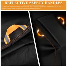 [210D Orange Line Grill Cover] Tear-Resistant Oxford Cloth Grill Cover For Gas Grills, With Adjustable Hem Drawstring, Suitable For Weber, Char-Broil, Nexgrill And Other Grill Models.