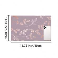 1pc Floral Pattern Coffee Maker Dish Drying Mat - Diatomaceous Earth Printed Drain Mat, Kitchen Counter Mat, Utensil Mat - Dish Drying Mat, Soft Diatomite Suitable For Kitchen Counter, Applicable For Coffee Makers, Espresso Machines, Etc.