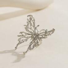 1pc Zinc Alloy Material Exaggerated, Fashionable Hollow Butterfly Geometric Design Unisex Open Ring, Suitable For Ring And Daily Wear, Single Or Set - Hollow Big Butterfly - View 6