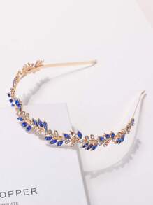 1 pièce Serre-tête à couronne de princesse avec strass, accessoire de cheveux doux et pour anniversaire, bandeau