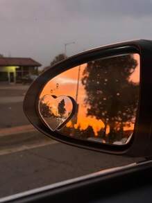 A Pair Of Heart-Shaped Blind Spot Mirrors, Car Heart-Shaped Blind Spot Mirrors, Car Frameless Blind Spot Mirrors, 360-Degree Wide-Angle Convex Mirrors, Sector-Shaped Blind Spot Rearview Mirrors, Parking Mirrors