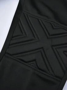 2pcs/Set Goalkeeper Uniform, Long Sleeve T-Shirt With Foam Chest Protector & Elbow Pads, Non-Slip Plastic Strips, Breathable Quick-Dry Striped Tee + Protective Elastic Waist Pants, Suitable For Training & Match