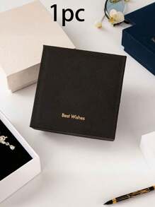 6/1pc, Embossed Letter Jewelry Gift Box, Jewelry Gift Box, Bow Decoration, Square Jewelry Gift Box, Suitable For Packaging Necklaces, Bracelets And Other Accessories Valentine's Day Ribbon Packaging Box, Packaging Box, Wedding Decoration