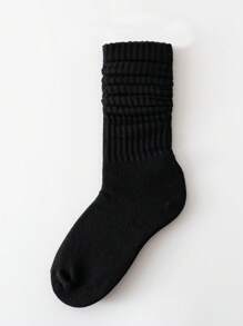1 Pair/3 Pairs Women Breathable Moisture Wicking Soft Casual Black Versatile College Style Crew Socks