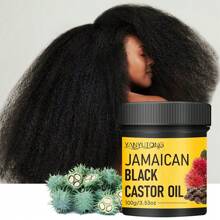 100g Jamaican Castor Oil Hair Care, Pure Natural Cold Pressed, Moisturizes And Nourishes The Scalp And Hair Roots, Smoothes And Repairs Dryness, Split Ends, Prevents Dryness, Breakage, Tangling And Hair Loss, Makes Hair Thicker, Stronger And Healthier, Suitable For All Hair Types Including Curly Hair.