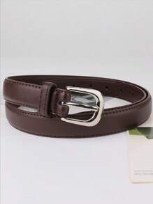 1 pieza Cinturón negro sencillo y casual para hombres, cinturón versátil y minimalista unisex para uso diario