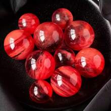 1 bola de cristal de quartzo vermelho deslumbrante - design de mármore semitransparente, tons vibrantes de vermelho e laranja, decoração exclusiva para casa e escritório, presente perfeito para feriados, dia das mães, festas e ocasiões especiais, decoração para casa | Bola de cristal vibrante | Superfície polida