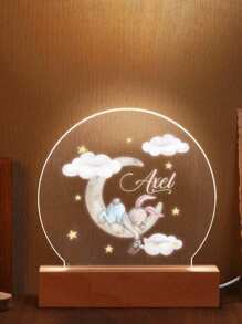 1pc, Custom Personalized Name Night Light, Custom Birthday Gift, Custom Friend Gift, Custom Bedroom Decoration, Custom Party Decoration, Party Decoration, Custom Bunny Night Light, Valentine's Day Gift Back To School
