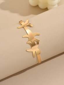 1pc Elegant Geometric Open-End Starfish Design Bangle Bracelet For Women - Starfish - View 6